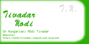 tivadar modi business card
