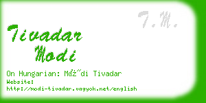 tivadar modi business card